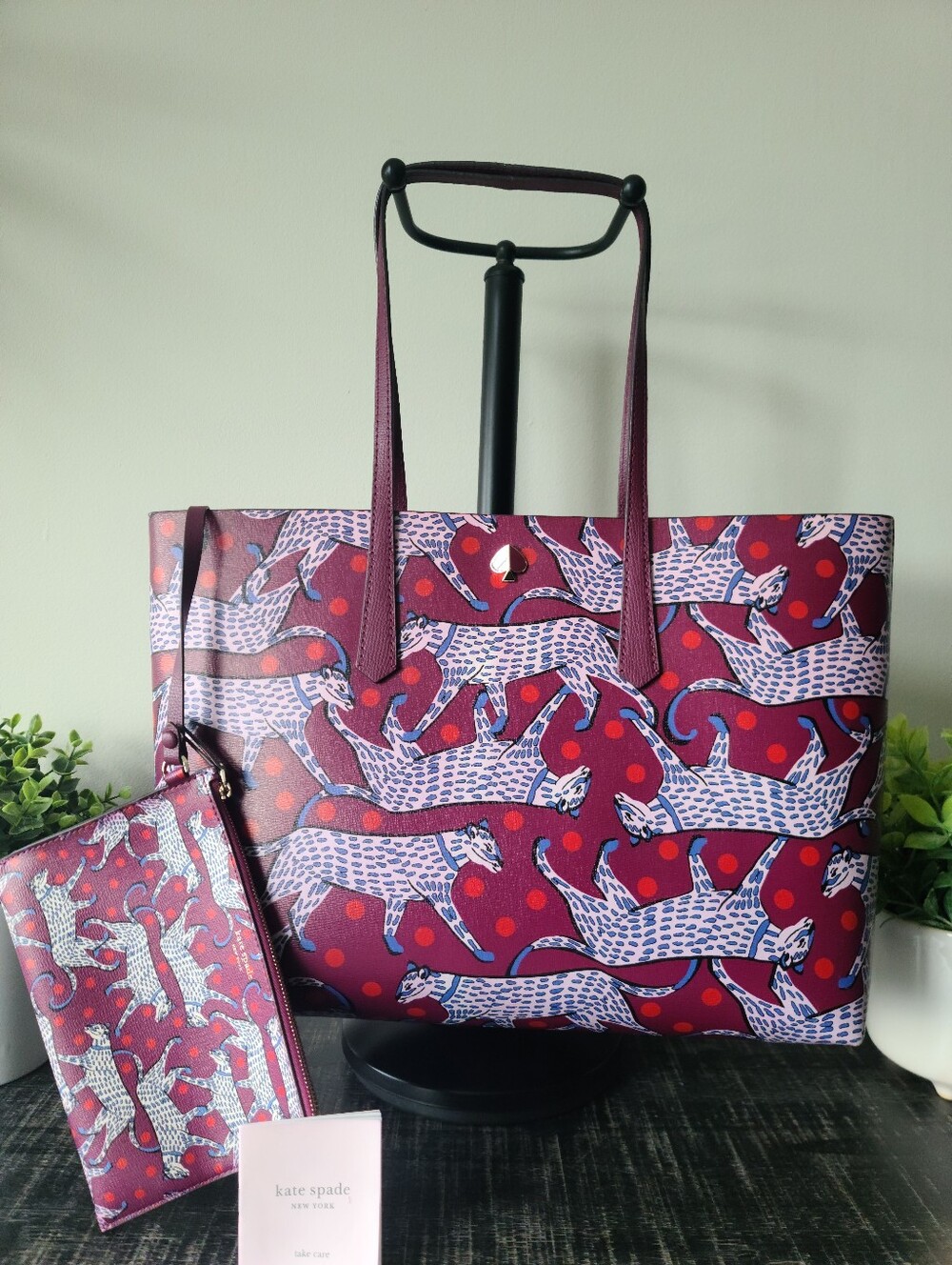 Kate Spade Molly Panther Dot Large Tote Bag